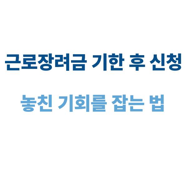 근로장려금 기한 후 신청