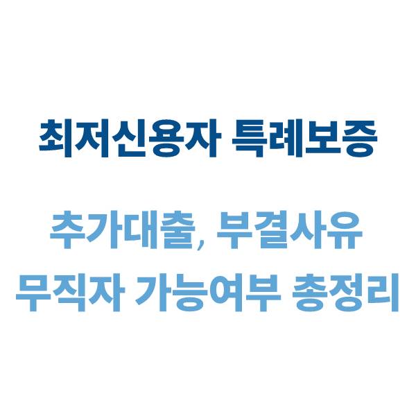 최저신용자 특례보증